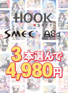 【肉欲にそそられるエロゲー】 これはオナニーネタに困らんわｗｗｗ has_0156select 【まとめ買い】HOOKSOFT・SMEE・ASaProject選べるFD3本4，980円  何度も見ても思い出して、また見返してシコるレベル